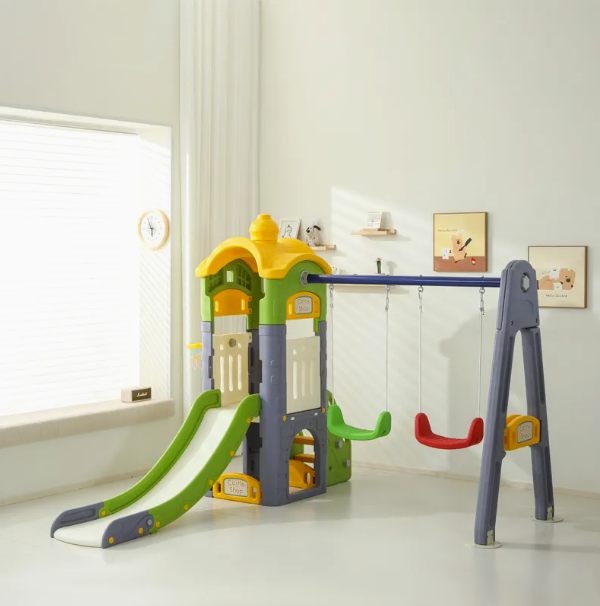 Kids Playground with Swings and Slide
