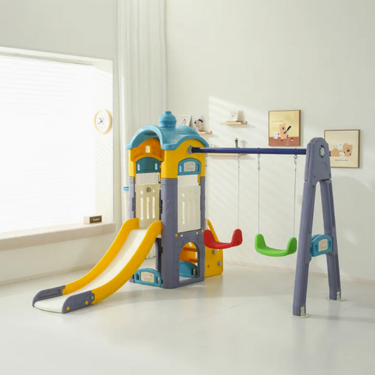 Kids Playground with Swings and Slide