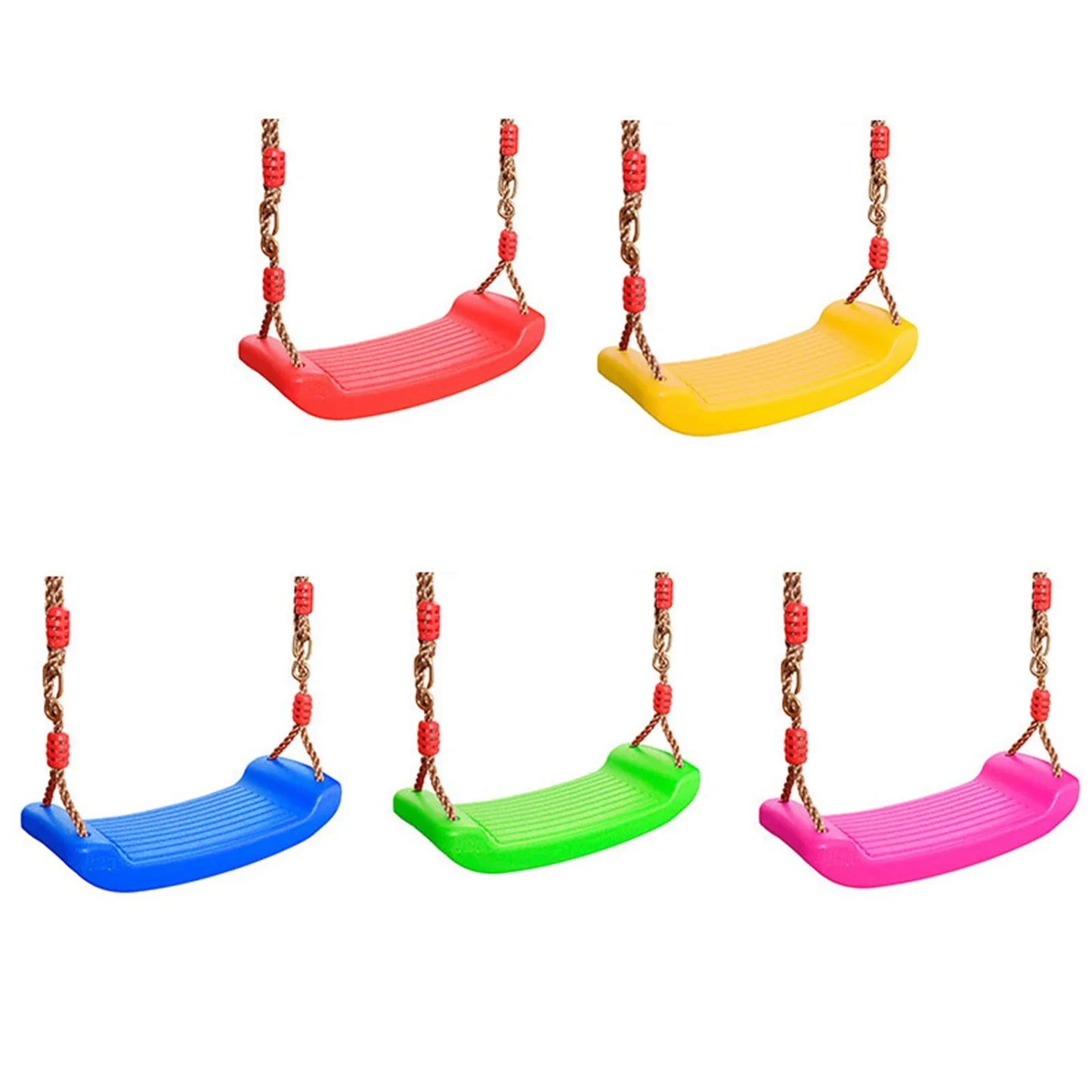 Swing Seat Board with Height Adjustable Rope