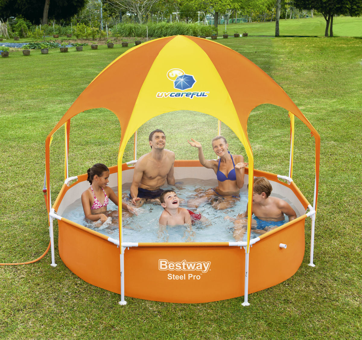 Steel Pro 1,688 Liters Splash in Shade Play Pool 2.44m x 51cm