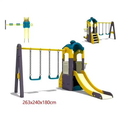 Kids Playground with Swings and Slide