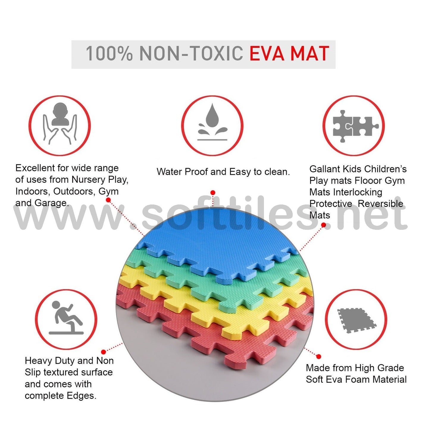 Foam Flooring 14 mm Single Face Play Mat